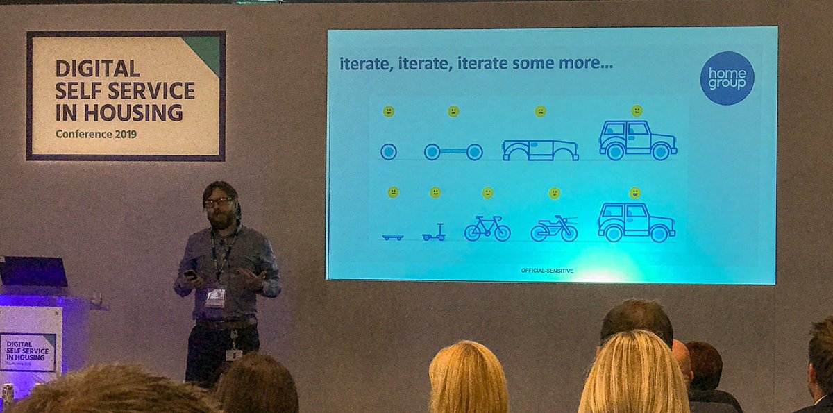 HousingITguy's tweet photo. ‘Constant Delight’ - not anything to do with Tantric sex

More to do with having something workable in #SocialHousing from iteration 1, from zen master of Customer Insight, Home Group’s Karl Dickman #DSSC19 https://t.co/c7DpwFa98d
