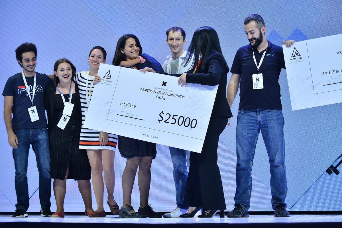 WCIT2019's tweet image. 🌟 ✨ We are so very excited to announce all 6 winners of the #WCIT2019 #LightningRounds! Keep up building a world where everyone can be in the spotlight and each person can become the center! 🤩

@krispHQ | @TheForgeFiction | @embrytech | @viciniti_co | GeBe Cert | @virtlo