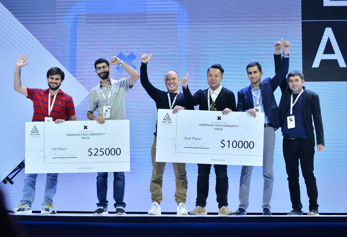 WCIT2019's tweet image. 🌟 ✨ We are so very excited to announce all 6 winners of the #WCIT2019 #LightningRounds! Keep up building a world where everyone can be in the spotlight and each person can become the center! 🤩

@krispHQ | @TheForgeFiction | @embrytech | @viciniti_co | GeBe Cert | @virtlo