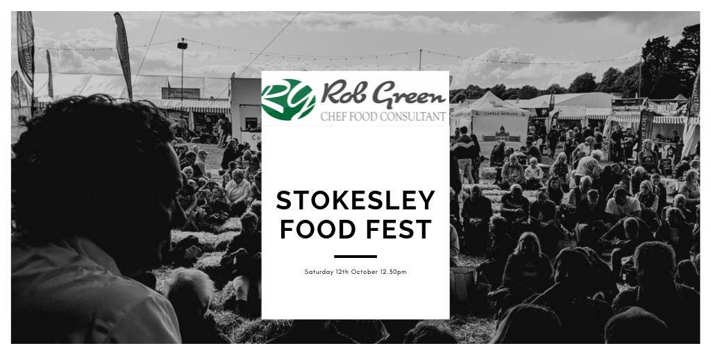 Looking forward to demonstrating  @StokesleyFFest this Saturday at 12.30 The emphasis will be on quick fast seafood dishes you can easily prepare at home #fishinaflash come and join in the fun! @seafishuk #seafoodskills