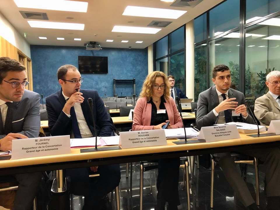 MoniqueIborra's tweet photo. en qualité de vice-présidente du groupe d’étude #prevention ns auditionnions ce matin avec mes collègues @JCGrelier & @CIsaacSibille la @mutualite_fr @InseeFr & les administrations centrales ayant participé au rapport #Libault sur le financement de la #dépendance https://t.co/8tLDzuV7B2