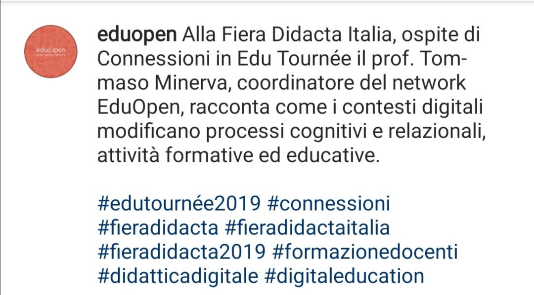 EduopenNetwork's tweet photo. #eduopen #fieradidacta https://t.co/bvZgVB6nOi