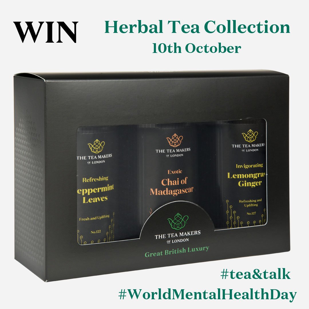 To join in @mentalhealth's #teaandtalk conversation around #WorldMentalHealthDay, we are giving you the chance to #win a #herbaltea gift set. For a friend in need or for your own #selfcare, we want you to feel heard. RT & follow us to enter. Winner announced at 4pm on 10/10.