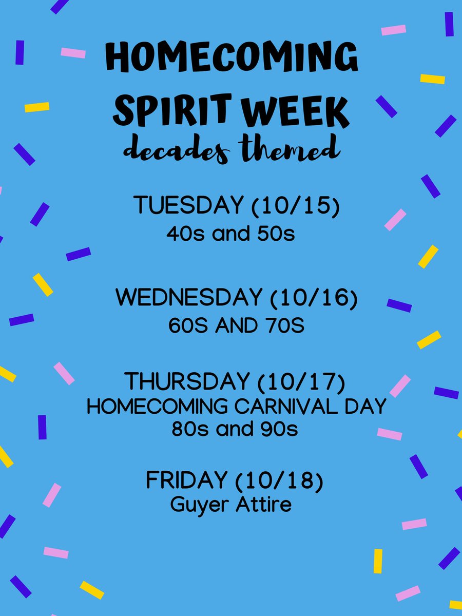🚨ATTENTION WILDCATS🚨Next week is homecoming spirit week!!! Go ALL out!!! ⬇️🐾✨