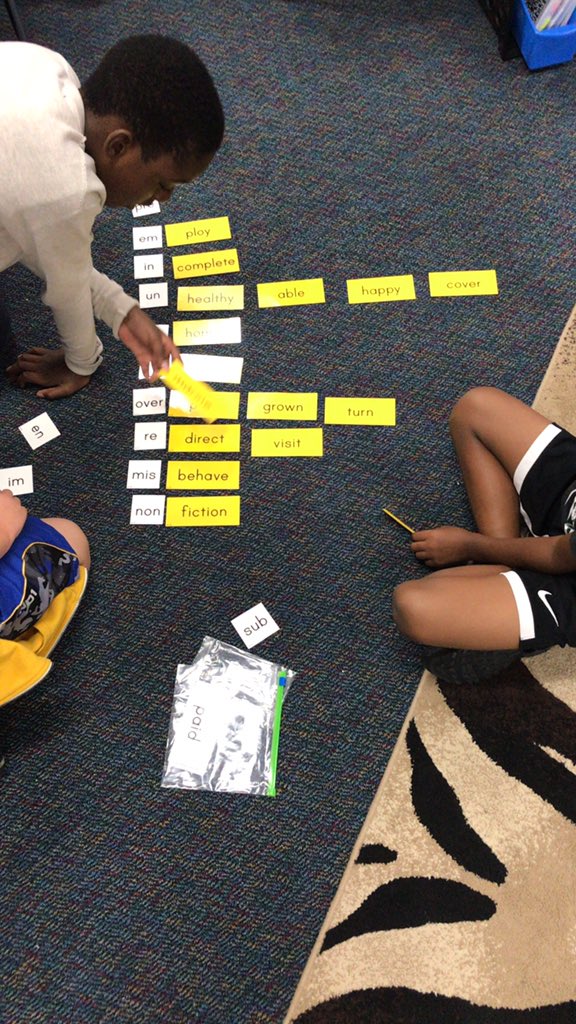laynewaxley's tweet photo. And these Tiger are perfectly poised for learning about prefixes—see how they are organizing their thinking about these words? https://t.co/3kGpkmNkAm