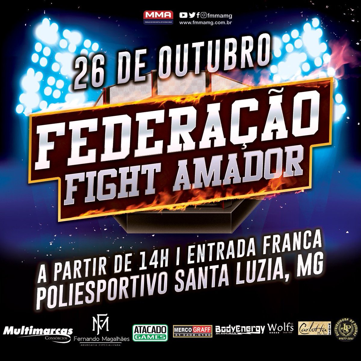fmmamg's tweet photo. Ainda não se inscreveu para participar do Federação Fight Amador?🤔
Garanta sua vaga e convoque a sua torcida.
ENTRADA FRANCA! 😀
Mais informações e inscrições pelo Whatsapp (31)99238-2016.
#FMMAMG #federaçãofight #mmaamador #mma #fight #lutas https://t.co/NryUjiU6pJ