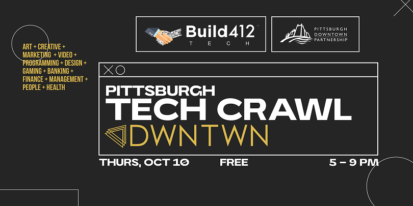 build412's tweet photo. Yay! Already 300+ registered for tomorrow's Tech Crawl Downtown! Food, drinks, jobs, networking, prizes/giveaways, swag &amp; fun offices await 5pm-7pm, not to mention an amazing Tech Happy Hour After Party 7pm-9pm. So excited! Join us tomorrow - register now https://t.co/Gfz1sVCbOI https://t.co/KpL1sGQZKr