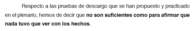 Esto vuelve a ser la hostia. Así apuntala el Tribunal Supremo la sentencia contra Adur Ramírez de Alda por la trifulca de Altsasu.

Es decir, no demuestra su culpabilidad, sino que no se ha podido probar suficientemente su inocencia

#AltsasukoakAske