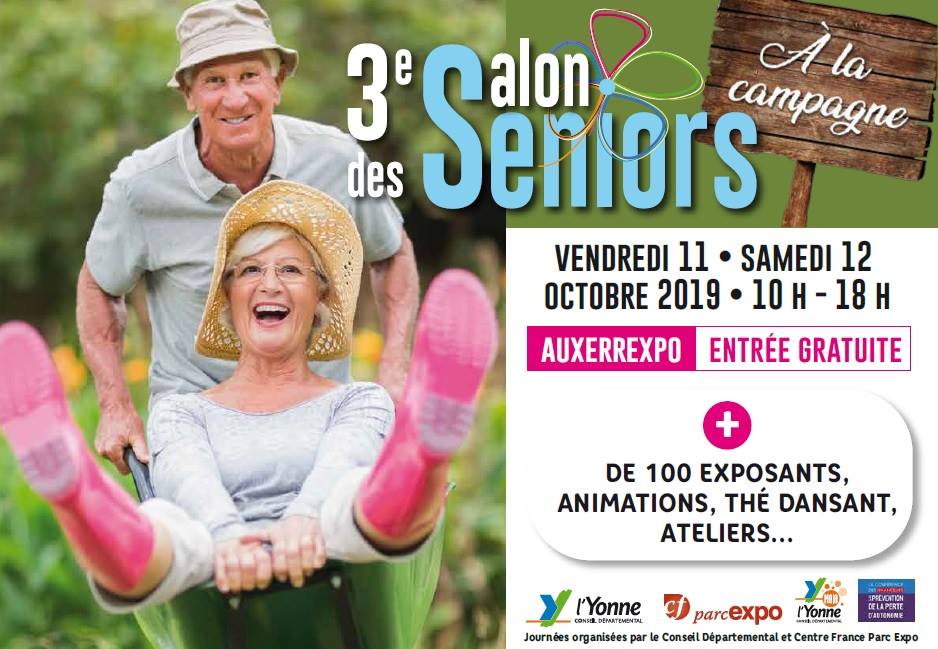 Le #Salon des Seniors à #Auxerrexpo aura lieu les Vendredi 11 et samedi 12 octobre 2019. Tout le programme sur auxerrexpo.com/salon-des-seni…
Organisé par Centre France et le Conseil Départemental de l’Yonne, ce salon est la troisième édition d’un événement consacré aux seniors