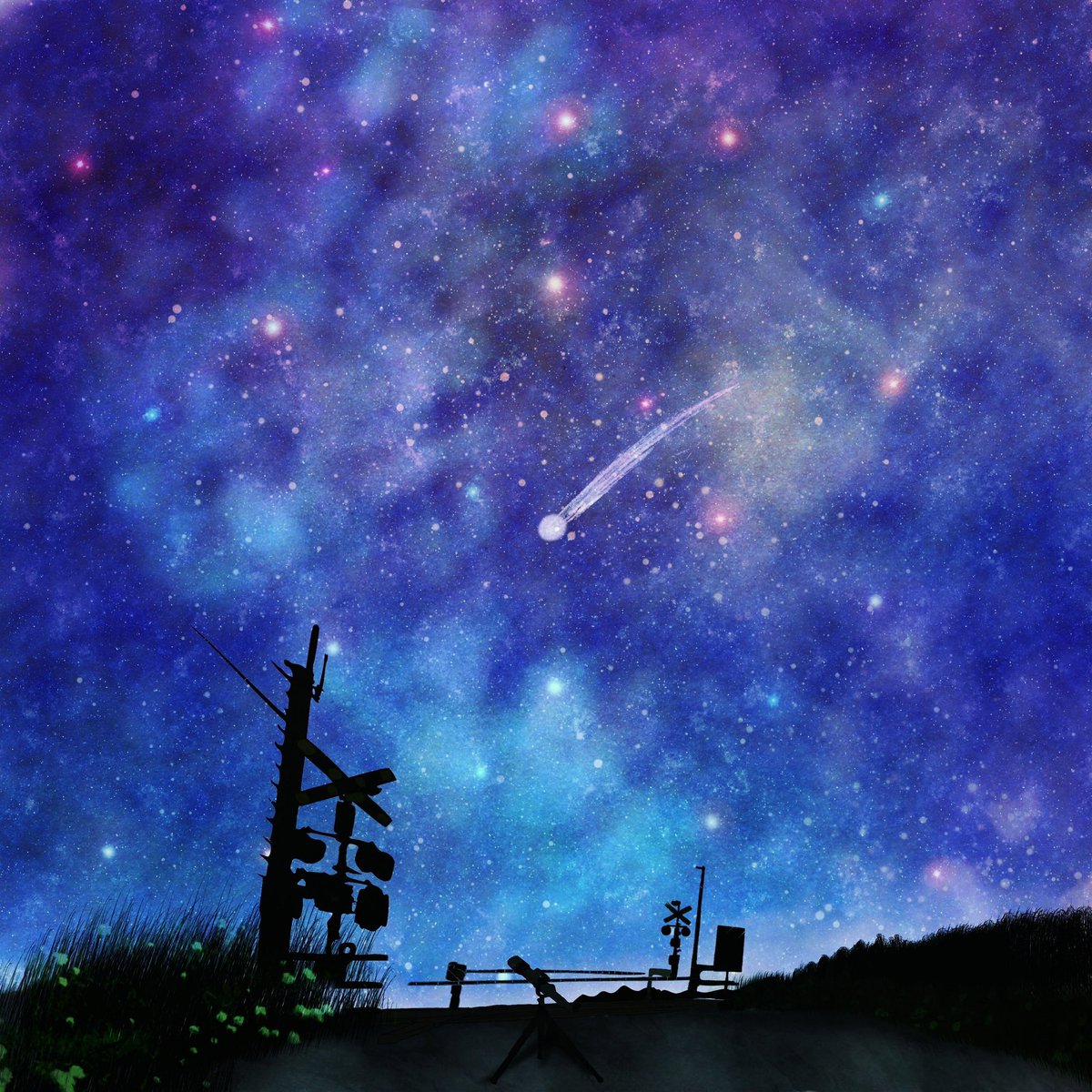 Re ナツ Pxstudioにてご依頼受け付中 天体観測 星空と天体観測描いてみたかった組み合わせです 絵描きさんと繋がりたい 絵師さんと繋がりたい イラスト好きさんと繋がりたい 1mmでもいいなと思ったらrt アイビス民と繋がりたい 少しでもいいな