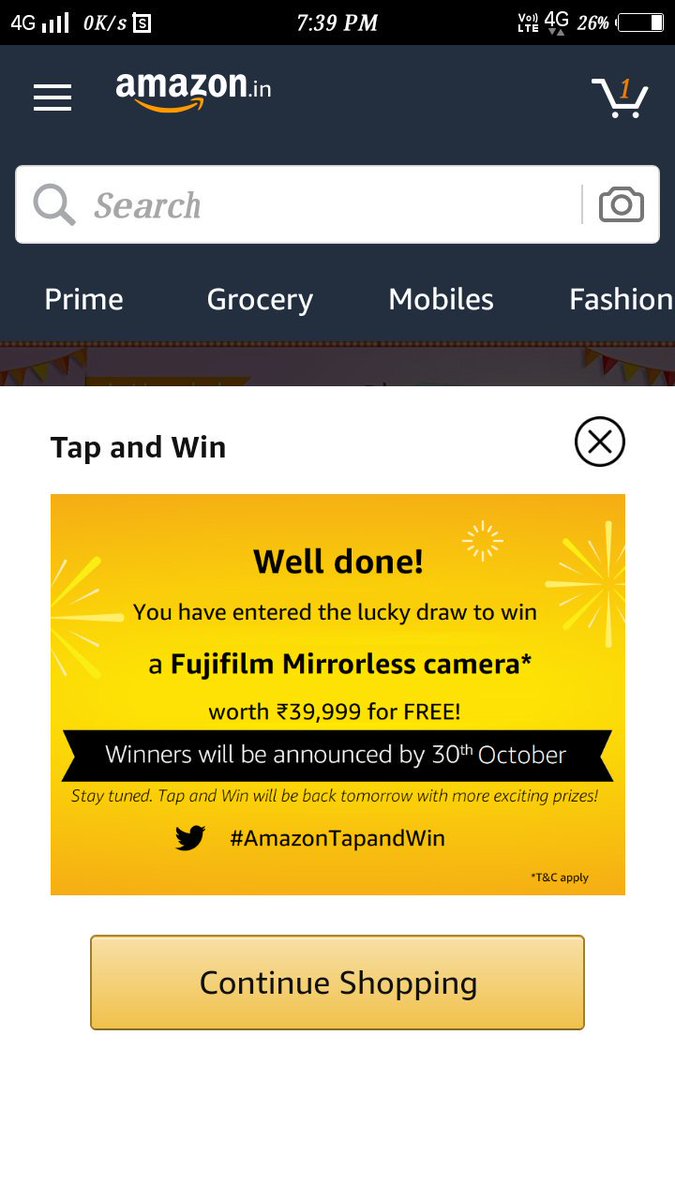 ShipraNigam6's tweet photo. Shipra Nigam @ShipraNigam6
#AmazonTopandWin
Ye camera Mujhe chahiye
Maybe I will win https://t.co/Ndqs5vba8A
