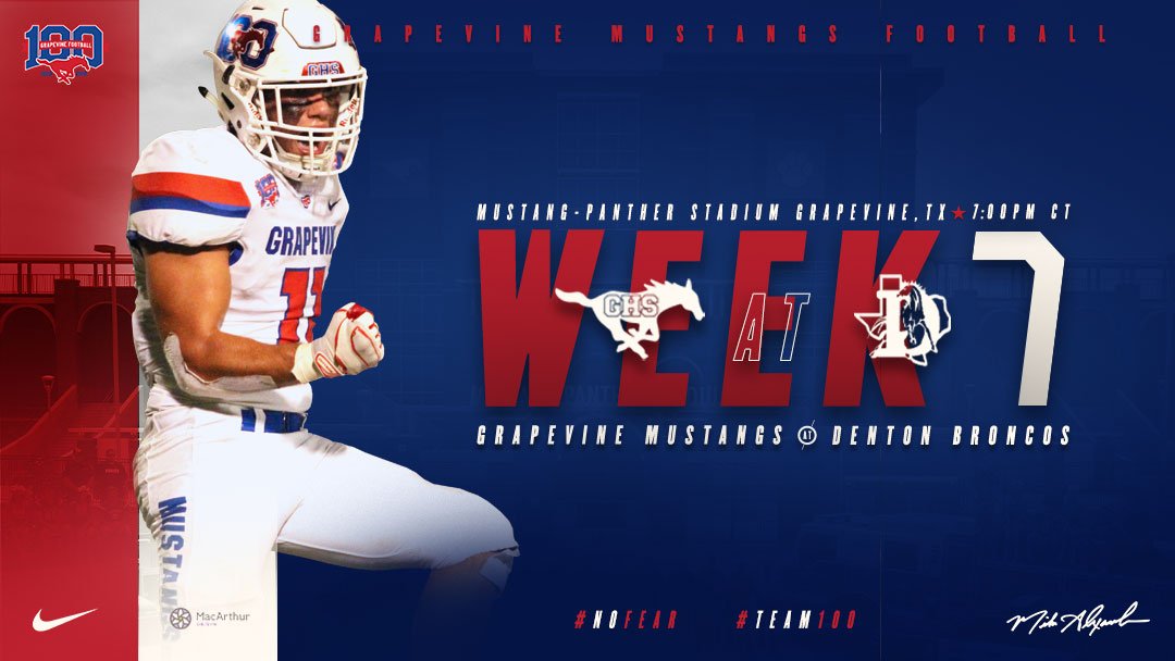 Home game this Friday, against Denton, at MPS (7:00 pm)!! We hope to see everyone there! @CoachA_GHS # nofear #team100