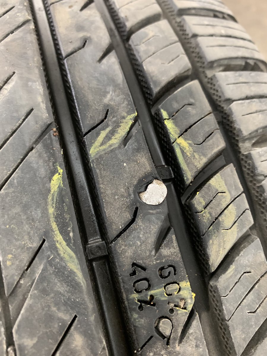 EricTheCarGuy's tweet photo. Yesterday I tried out plug/patches to seal up a couple of nail punctures in my sons tire. More work than a regular plug, but the results were great. #tirerepair #tire #nailintire #tireplug #tirepatch https://t.co/8lZFjVOQpH