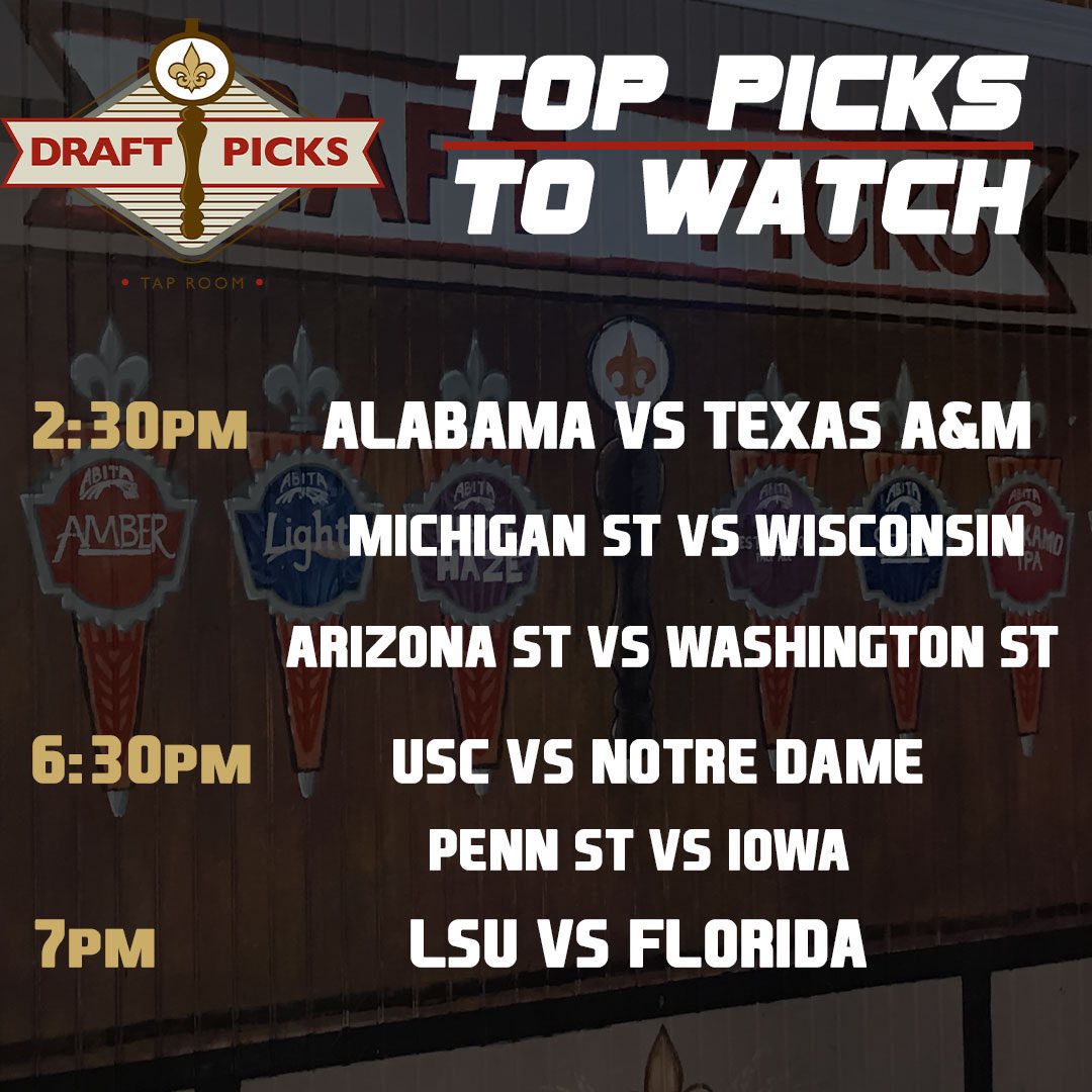 Join us for one of the best football weekends of the season! 🏈 🍻 #draft picks #collegefootball