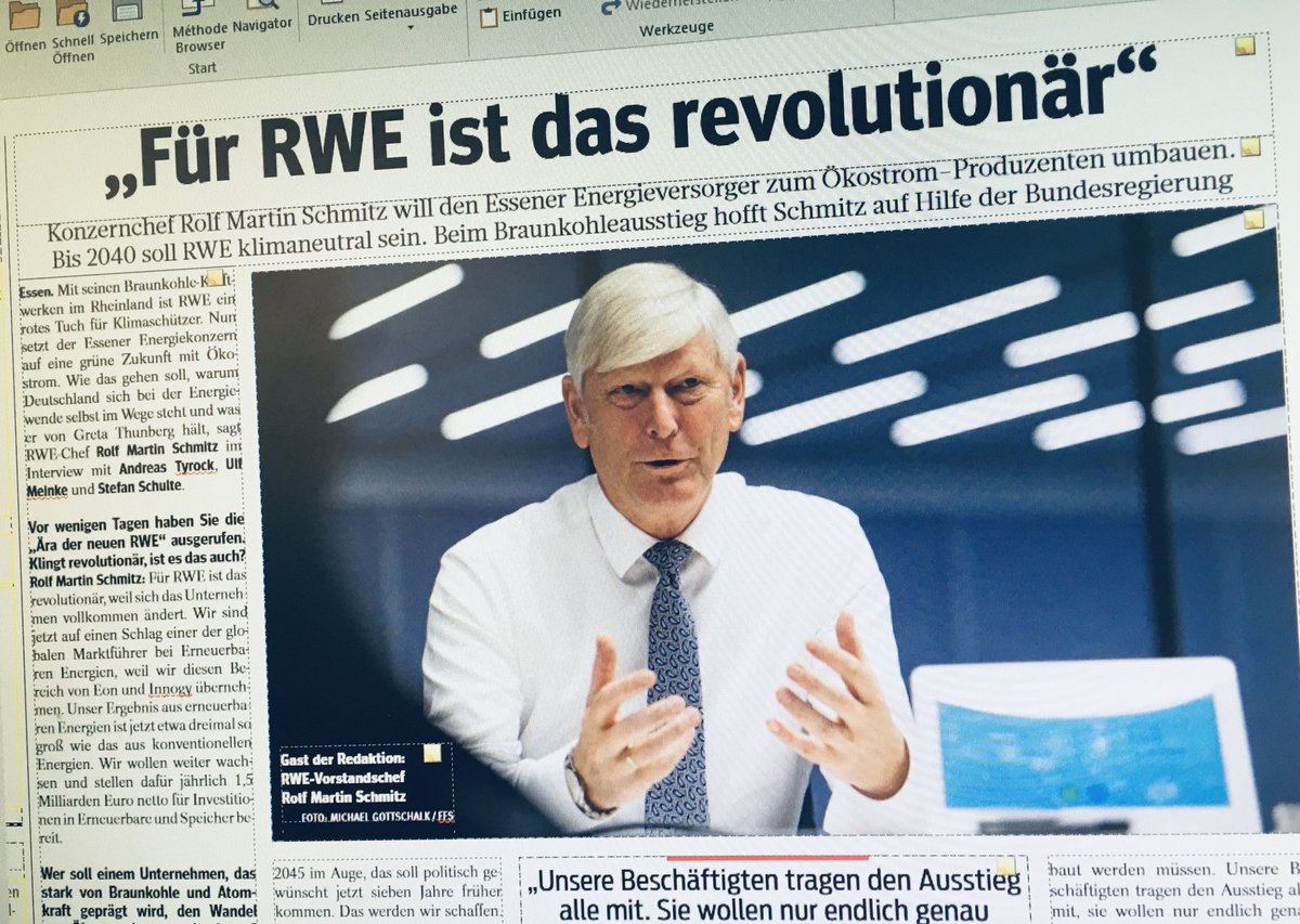 Morgen in der #WAZ: Interview mit RWE-Chef Rolf Martin Schmitz. 

⁦@TyrockAndreas⁩ ⁦<a href="/WAZ_Redaktion/">WAZ</a>⁩ <a href="/RWE_AG/">RWE AG</a>⁩ ⁦<a href="/RWE_Presse/">RWE Media Relations Team</a>⁩ #RWE #NeueRWE