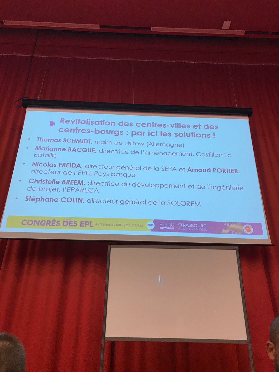 Quels montages, quelles solutions pour revitaliser les centres-villes ?Atelier au congrès des #EPL avec Christelle BREEM.
