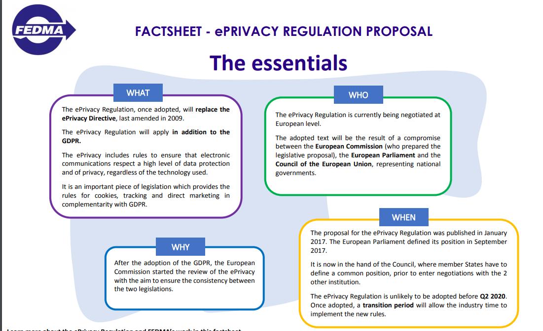 Thanks <a href="/FEDMA/">FEDMA</a> for the presentation and update regarding e-Privacy Regulation to our members today! #data  #Marketing