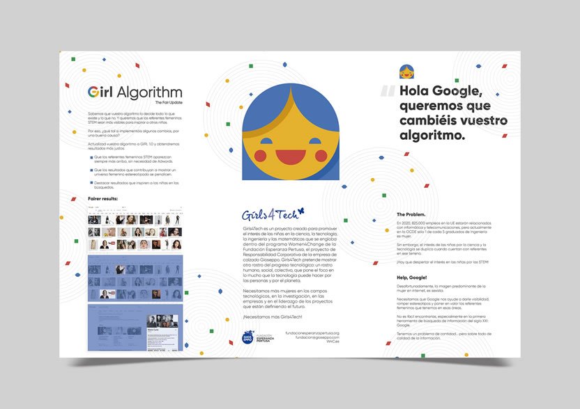 LatinSpots's tweet image. #Girls4Tech el proyecto de la @EP_Fundacion, que fomenta que niñas y mujeres tengan más presencia en el ámbito tecnológico e informático creó #GirlAlgorithm, con el objetivo de que @Google modifique su algoritmo y haga más visibles a las científicas. ow.ly/fVuT50wGBMS