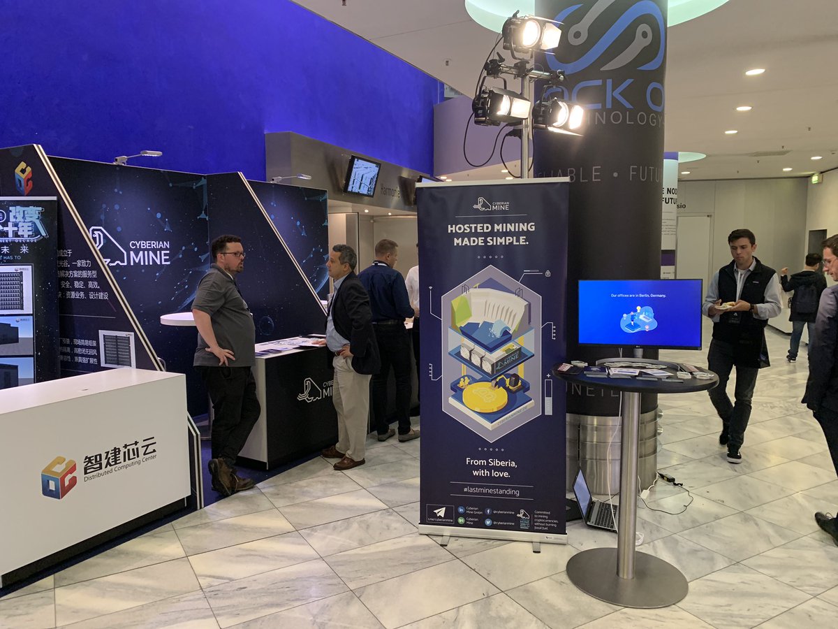 JlandRasmus's tweet photo. If you happen to be near Frankfurt these days, then drop by our booth and say hi😃
#worlddigitalminingsummit #WDMS #miningconf #bitmain #bitcoin #cyberianmine https://t.co/evHYN9bD2Y