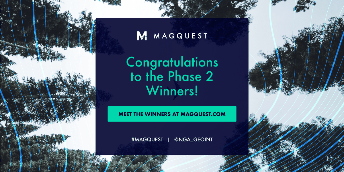 NGA_GEOINT's tweet photo. Phase 2 of #MagQuest, NGA’s $1.2 million competition, called on innovators to submit detailed designs to advance how we measure Earth’s magnetic field. Meet the winners & learn more about their #cubesat, #smallsat, ground station and seafloor solutions: https://t.co/HC9fM4iGBY https://t.co/zZpF60CE9X