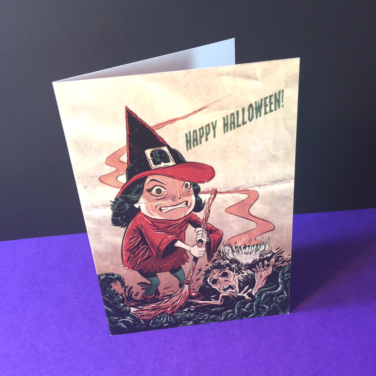 AstroDiabloHQ's tweet photo. Halloween cards are available now!https://t.co/EOmys89cwo
#Halloween #HalloweenCards #Samhain #AllHallowsEve #AllSaintsEve #Horror #Retro #JackOLantern #HorrorArt #HorrorIllustration #Scarecrow #Cats #Witches #HeadlessHorseman #Elves #Pumpkins #Sheffield #SheffieldIllustration https://t.co/YlcG5XXQiA