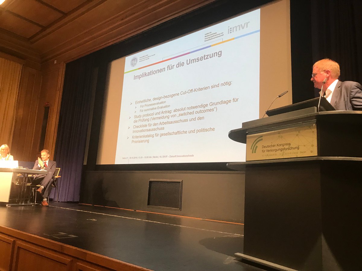 Schlaganfall_Dt's tweet photo. Prof. Pfaff stellte auf dem #dkvf19 die ambitionierten Überlegungen vor, wie „Best of #Innovationsfonds“ in die Regelversorgung überführt werden soll. Ist das machbar in der kurzen Zeit? Er ist nicht der einzige Zweifler, es wird Übergangslösungen brauchen. @dnvf_ev @PMVforschung https://t.co/7bm59RJFCu