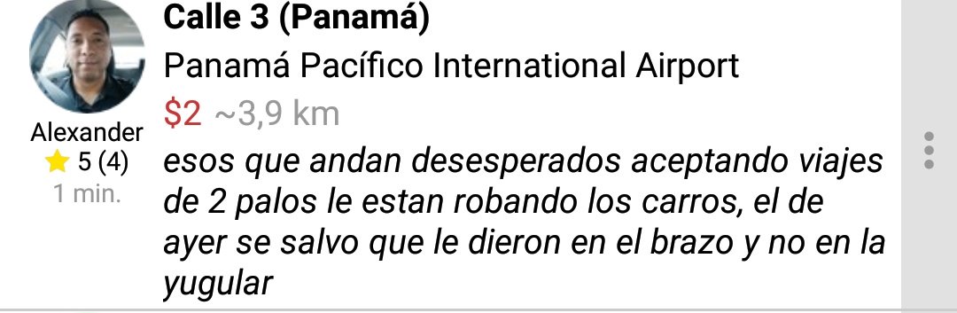 Estos mensajes tipo amenaza, está muy propagados en #InDriver