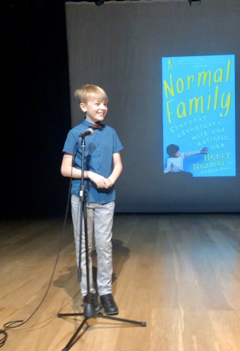 KenziKj's tweet photo. I had a great time opening the charity evening with my poem I’m just Me. I really enjoyed meeting Henry Normal and lots of money was raised for Derbyshire Autusm Services #ASD #poetry #autismawareness #Calendar #kidpoet #Autism https://t.co/64OZDHzLJm
