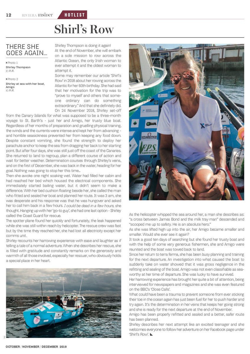 ShirlsRow's tweet image. Thank you #RivieraInsider for this great article about my upcoming row.