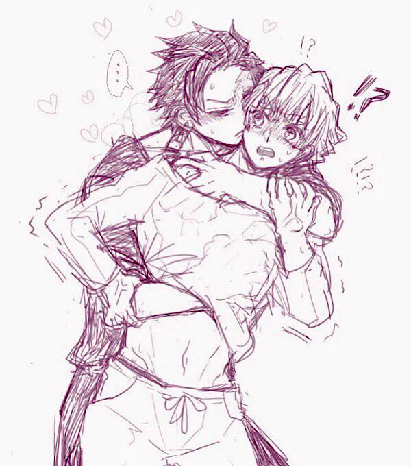 等身練習のために描いてたらいつのまにか長男が発情してた/(^o^)\ 