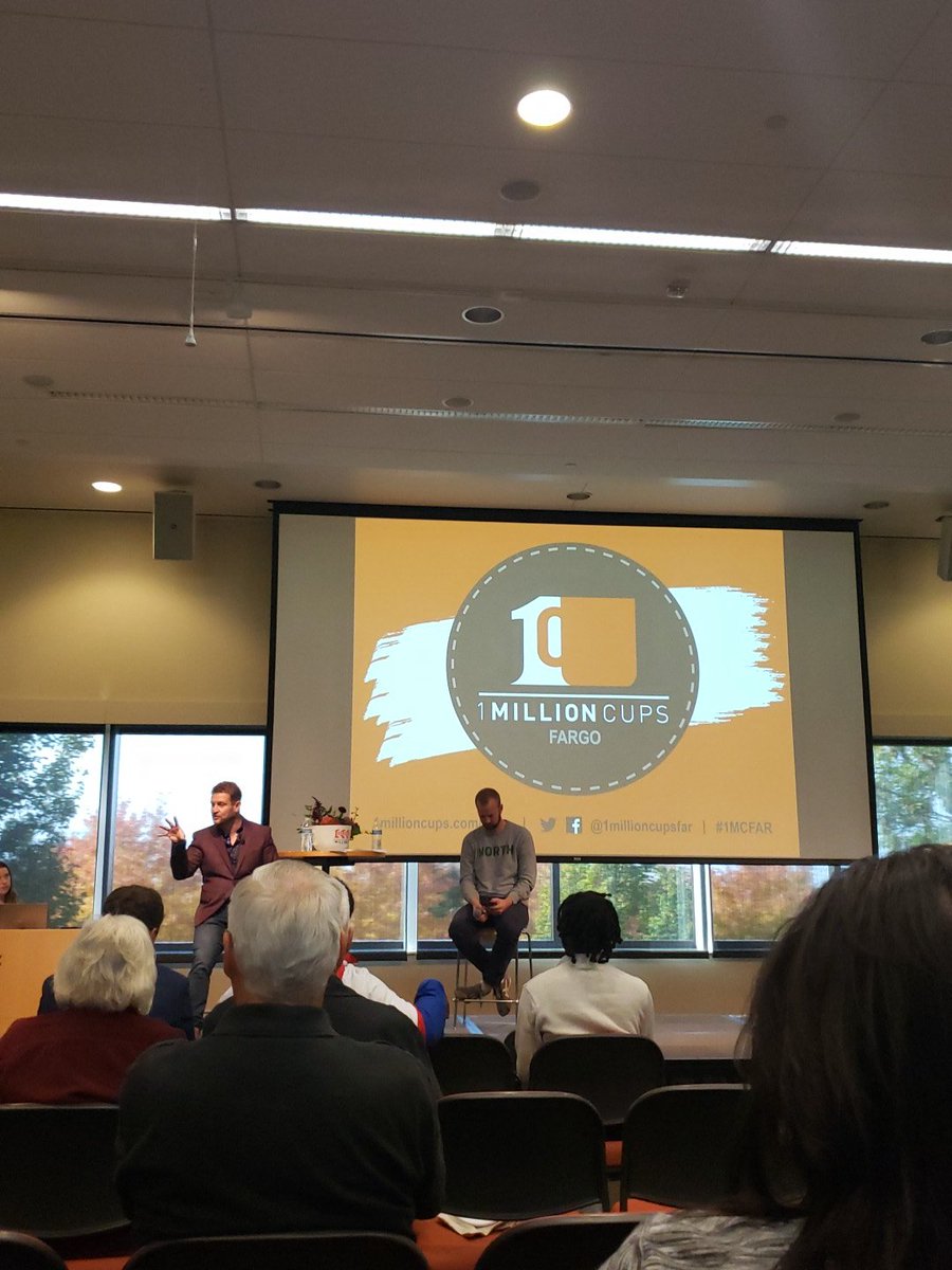 Learning about <a href="/airtonomy/">Airtonomy</a> at @1MillionCupsFar on the campus of @MSFTFargo. The <a href="/xcelenergy/">Xcel Energy</a> team is here and the content is great! Thanks @GregfromFargo and <a href="/emergingprairie/">Emerging Prairie</a>