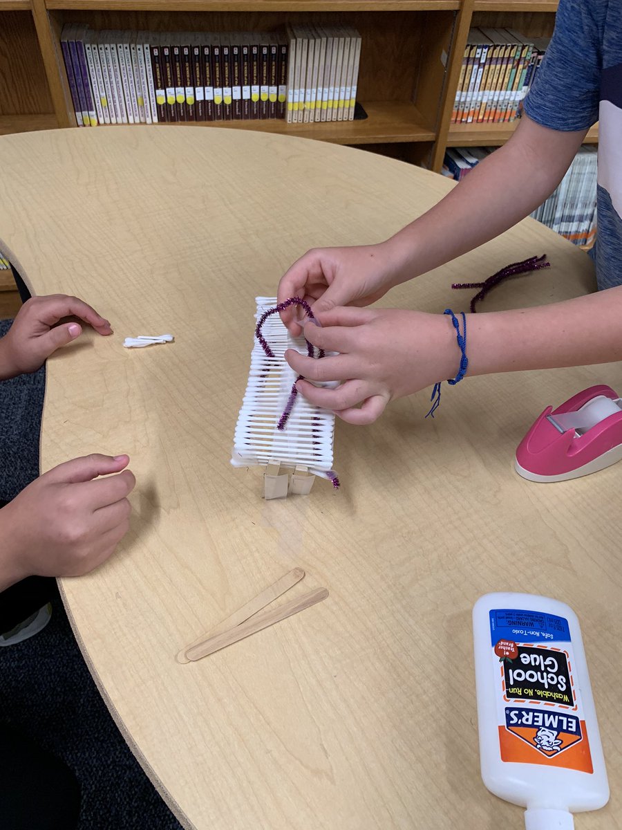 LESReading24's tweet photo. Second graders are engineering bridges out of “bones” to create the longest and strongest using only the supplies given. @LeopardsLES @bvlibraries https://t.co/74b7hKnS4a