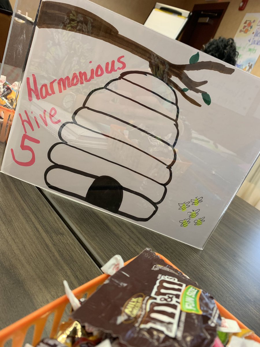 mrswhite0522's tweet photo. Our leadership metaphor!🐝👑 Love our group! @JanaBullard @lindsay_boylan #TLItraining @L_Bowers222 thanks for the good chocolate🍫and the great info📝!!!❤️ https://t.co/ZkQqonZAwy