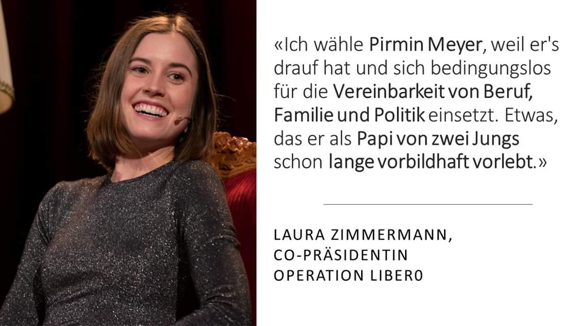 pirminmeyer's tweet photo. Nur eine international gut vernetzte, ist eine starke &amp; erfolgreiche Schweiz. Dafür - und für die Vereinbarkeit - will ich mich mit progressiven Kräften über Parteigrenzen hinweg einsetzen. ❤️-lichen Dank für deine Unterstützung 🚀, @laura_zme! #meyer2019 #wandelwahl #heyholetsgo https://t.co/fxkzeMJQti