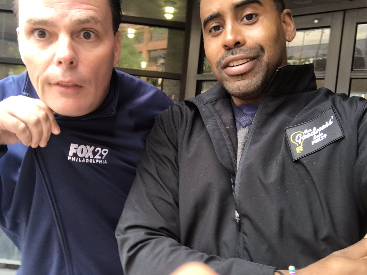 BillAFox29's tweet photo. Me and @HankFox29 embracing the #beyourbrand movement 😂😂 @fox29philly #forgoodnesssake #hankstake #wegothere #branding #useyourvoice #message #helppeople #medialife #tvreporter #newsanchor https://t.co/knu1jnSHoa