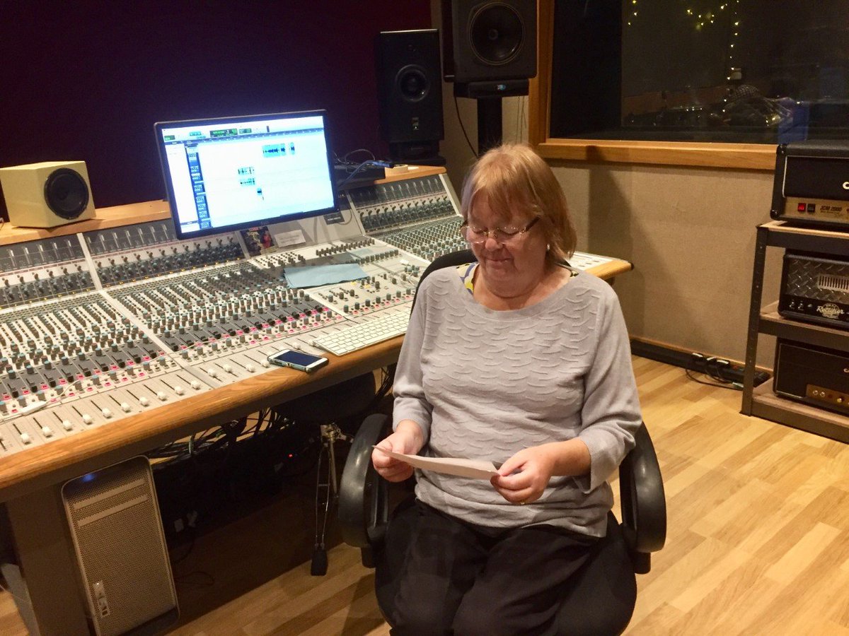 changemakers24's tweet photo. Recording the final edits of the cancer awareness drama scenes for local radio stations. Helen, our Chair is a true professional!
@NottsLibraries @EducAtThePalace 
#NationalLottery https://t.co/naX6BZq4D6
