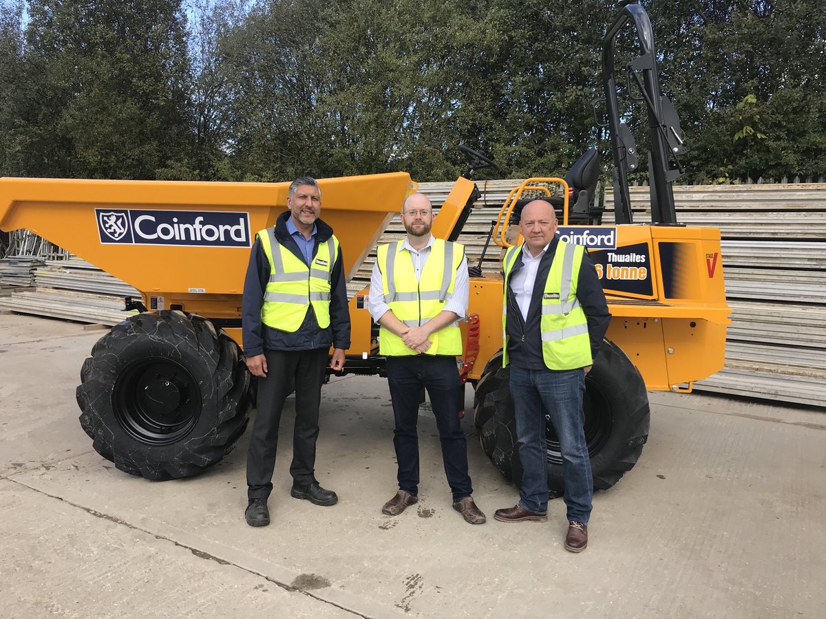 The first Thwaites stage V 
6 tonne swivel dumpers supplied to Coinford Plant.
