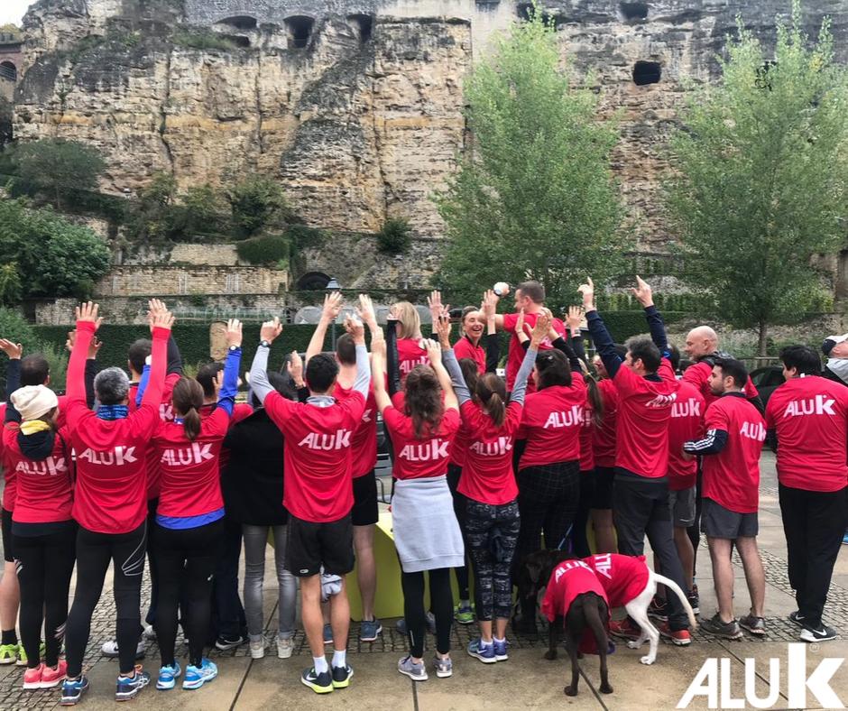 AluK_Int's tweet photo. Last #AlukRunForLife happened in Luxembourg City, Luxembourg on October 5th! #AluK team, families &amp; dogs supported the @europadonna association for #BreastCancerResearch.  Many thanks to the team &amp; organizers as well as #Technoform for their support! https://t.co/ylvqF1u3Ao