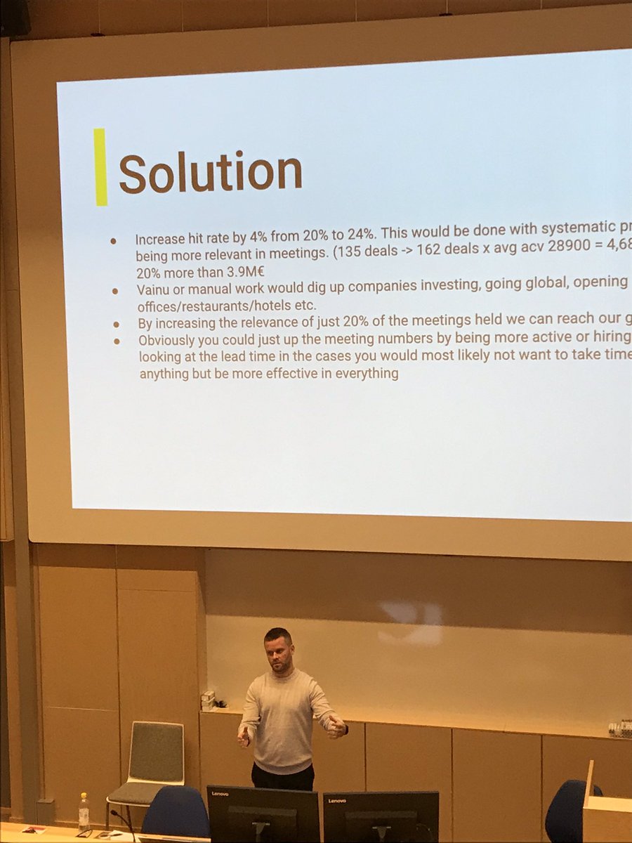 PiaHautamaki's tweet image. Huikee #case mitä opiskelijajengi pääsi ratkomaan 🔥

Kiitos @MDJordanov @vainuio - innostun itsekin koko ajan lisää myynnistä... kai se on mahdollista? 😅

@TAMK_UAS #datadrivensales