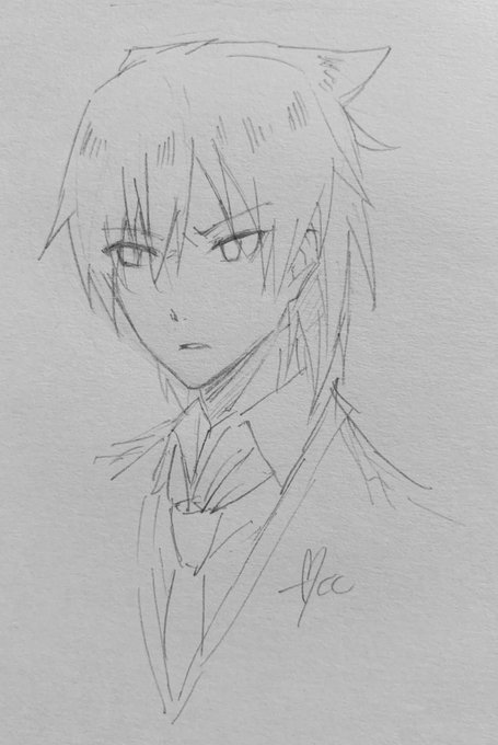 描いときながらお前たち入れ替わってる〜〜!?ってくらいの違和感。これはこれでおもしろいな。たぶん年に一回見れるか見れないかぐらいのレアな表情。 