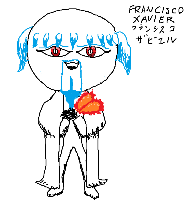 soytraka's tweet photo. #オリ棒 風フランシスコ=ザビエル Francisco Xavier in #stickguy style https://t.co/FjfPrAwWGL