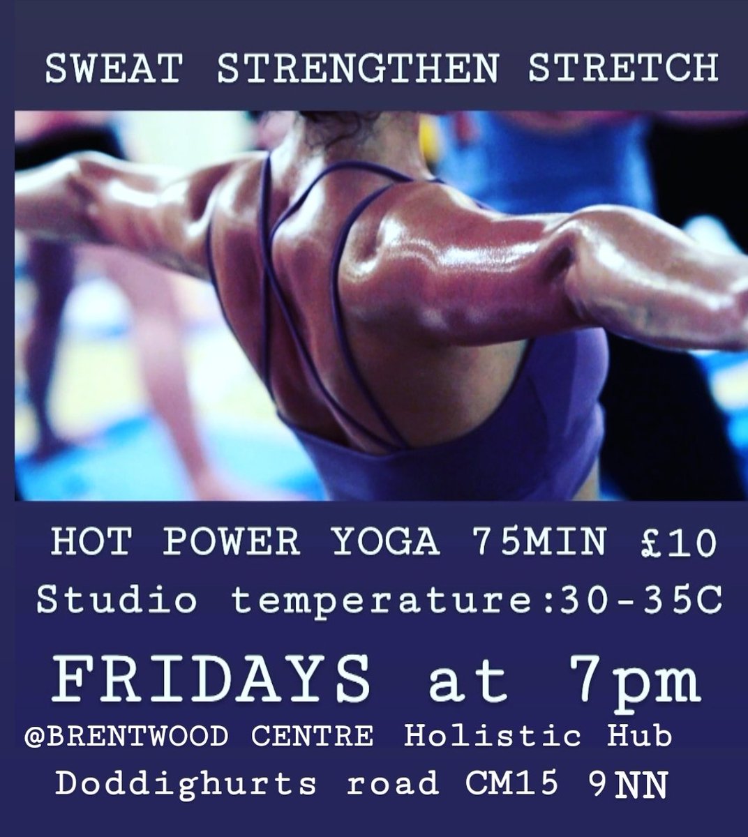 YOGACTIVEYOGA's tweet photo. New HOT YOGA CLASS  @BrentwoodCentre FRIDAYS 7pm 
75 min class HOT STUDIO £10 No pre booking just turn up! Bring watee &amp;towel  @ActiveBrentwood @BrentwoodHour @BrentwoodGazet1 https://t.co/PBzh33v0ey