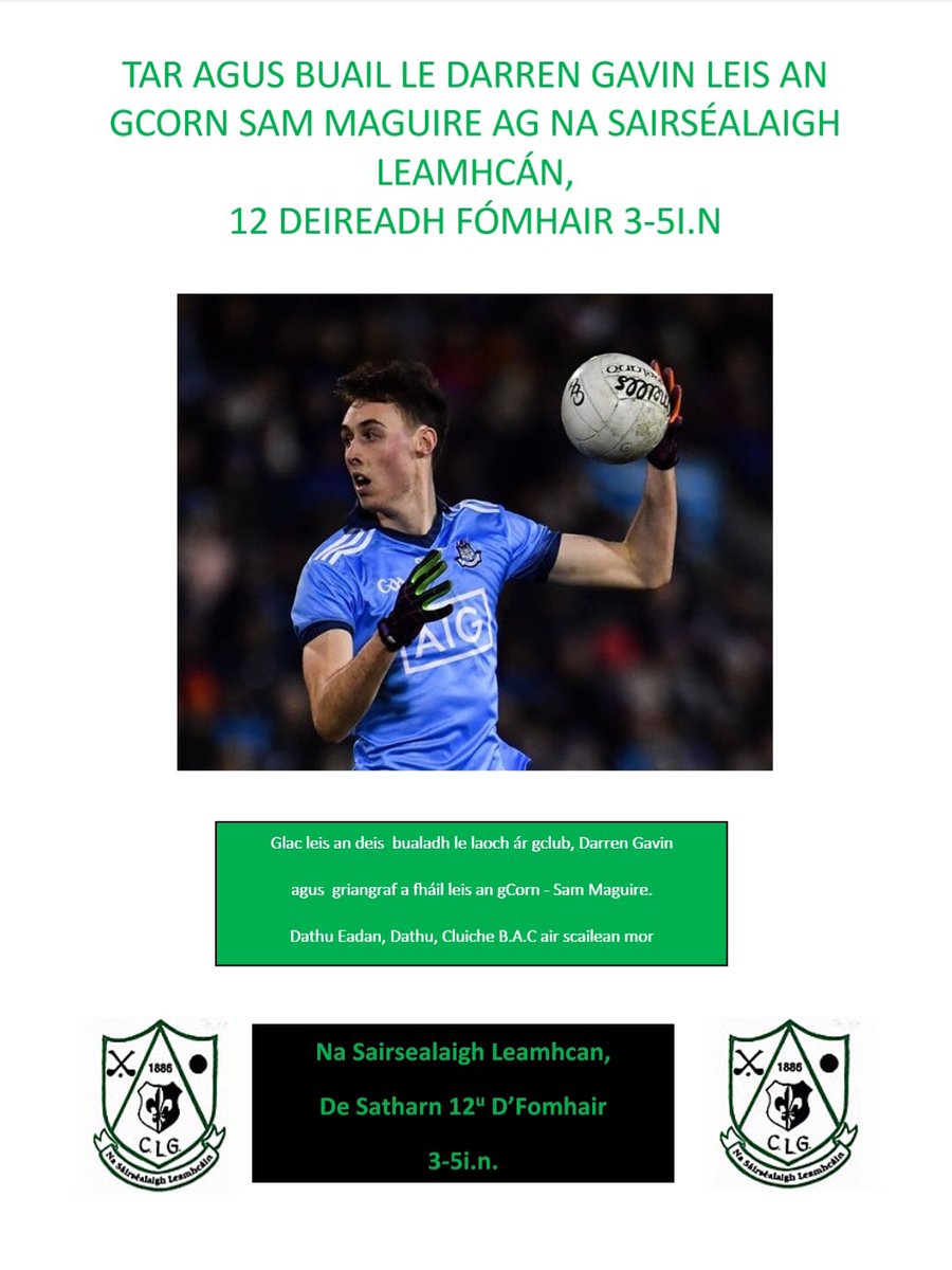 lucansarspro's tweet photo. Darren is bring a friend round this Saturday; Sam Maguire will be in the Club this Saturday 3-5pm; a fun day out and get your picture taken with Sam; #specialdays #5inarow #Champs #UptheDubs #PulseoftheCommunity @DubGAAOfficial @DubMatchTracker https://t.co/BIMBrcEAxe