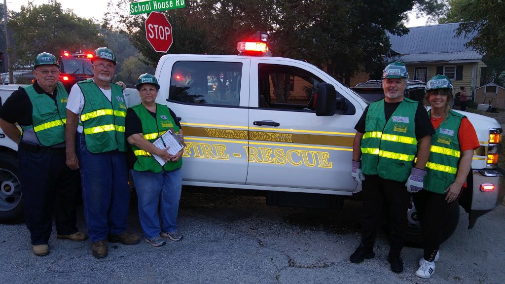 The Walton County Community Emergency Response Team (CERT) was deployed to assist Walton County Fire Rescue on Sunday, October 6, 2019.  The CERT Team was tasked with providing support services on the scene of the fire.  Thank you for your service and dedication!