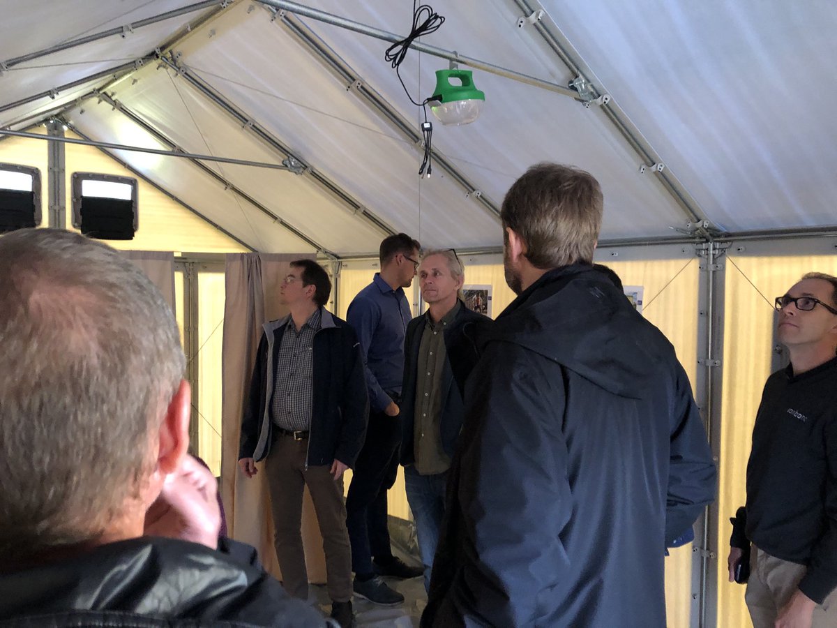 BoelWadman's tweet photo. Good final visit in testbed #LIGHTest project meeting, Stephan Bengtsson https://t.co/7zrhFFBhi3 shows  resource efficient Manufacturing of panels Better shelters, here seen from the inside. 
⁦@RISEsweden⁩ ⁦@vinnovase⁩ ⁦@lighterarena⁩ ⁦@MetalliskaM⁩ https://t.co/4nz6eZA77x