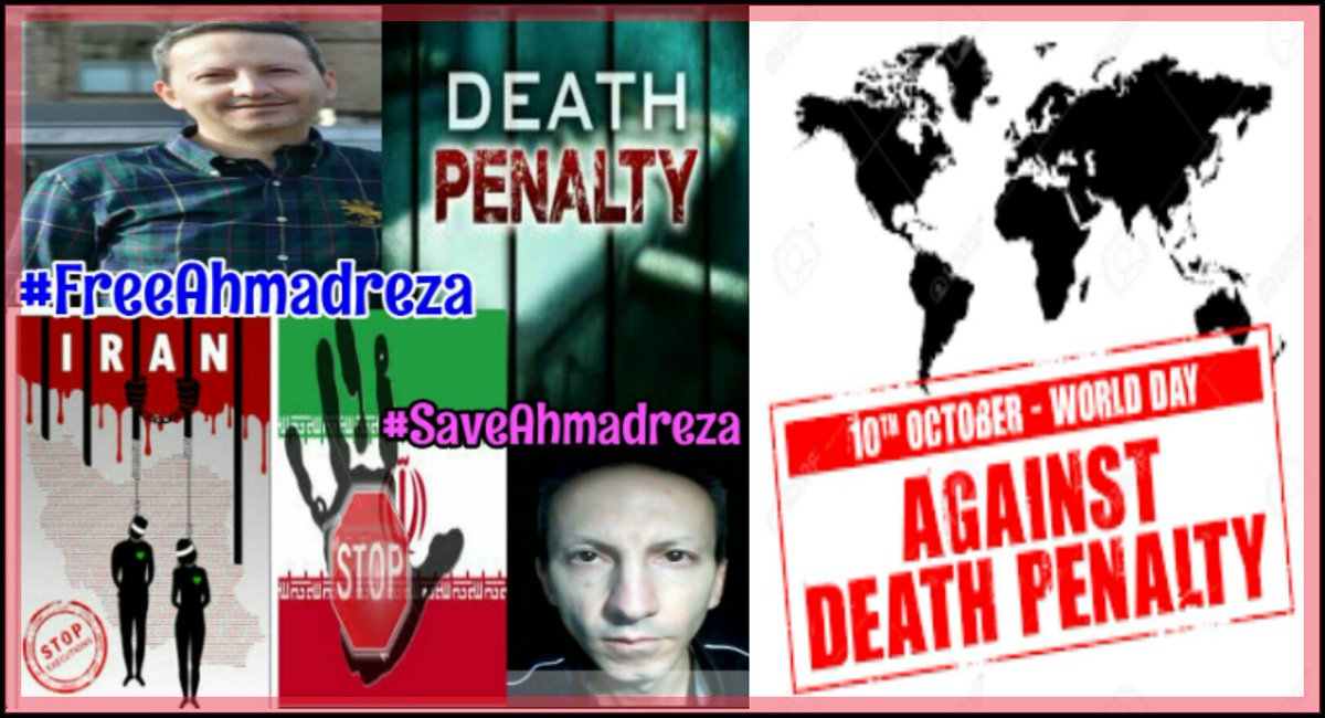 Me_AYS's tweet photo. 10th of October is World Day Against the Death Penalty, 
Dr #AhmadrezaDjalali unjustly  sentence to death for being a spy which he's been denying all the way. World, please voice out to #Iranian leaders, #IRGC to halt the execution and #saveAhmadreza's life
#FreeAhmadreza https://t.co/sTi8AyMNpk
