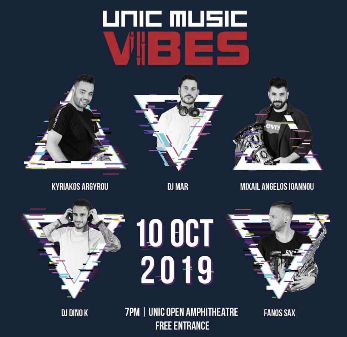 GlobalSemesters's tweet image. 🎧🎶UNIC parties are always amazing but UNIC Music VIBES 2019 is unlike any other party! Come join us tomorrow October 10 at the Open Amphitheater. 🔉🔉🔉Everyone is welcome 🔊🔊🔊#GlobalSemesters #UNIC #Cyprus #UNICMUSICVIBES