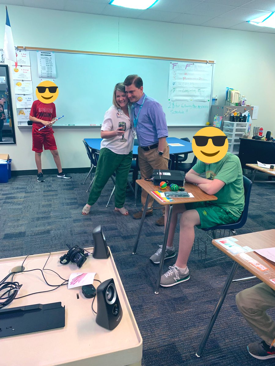 SarahKelleyLSSP's tweet image. What a great way to start a Wednesday morning! Came to @SchindewolfKISD to hang out during Social Skills class and observe the amazing things @ClintCKISD is doing, and in walked admin to recognize him! Confetti and all 🎉 #KISDBestDayEver #KISDMagicalMoments