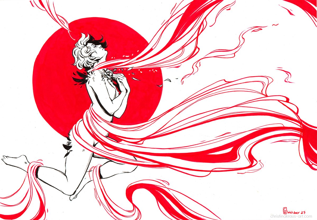 ElbenherzArt's tweet photo. Since I amazingly spilled ink on today's #inktober, here's one from last year I still like. <3 

I try not to agonize about it, but GOD, this is why I hate ink sometimes. https://t.co/YbNewYDuCe