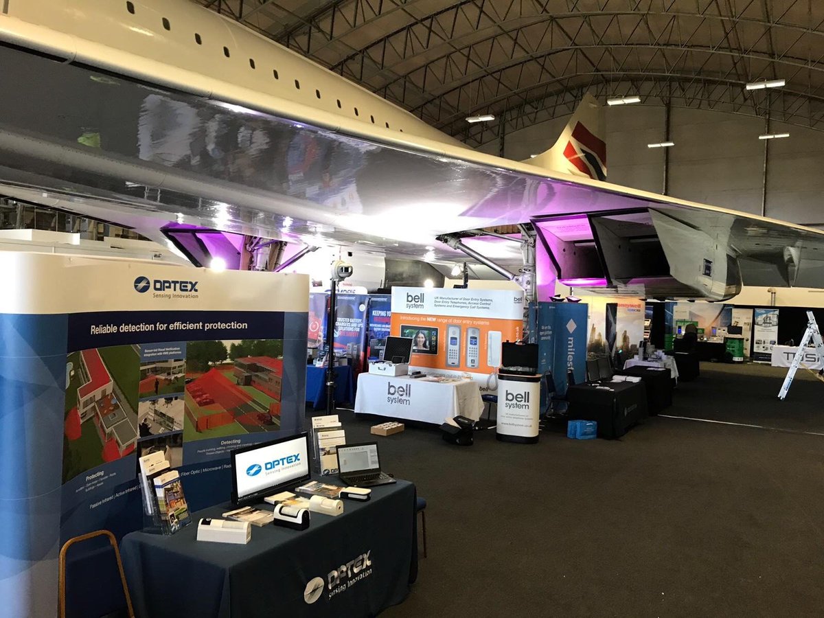 OPTEXSecEMEA's tweet image. What a venue for the @ADIGlobalUK Manchester Expo. 
Here we are, underneath a Concorde ✈️
#ADIexpo #IntrusionDetection #ReliableDetection